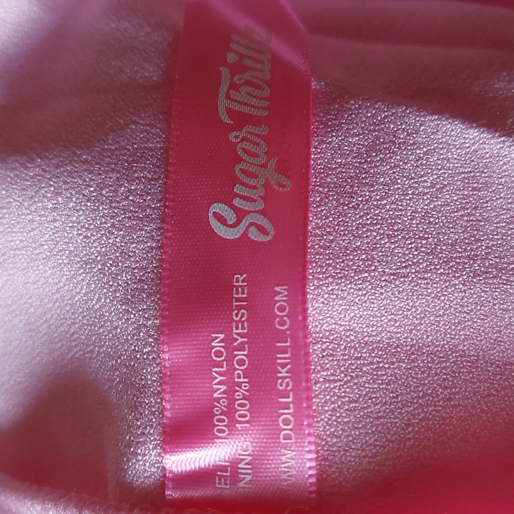 NWT Sugar Thrillz Dolls Kill Pink Heavenly Affair Babydoll Dress Sz 3X - Picture 15 of 15